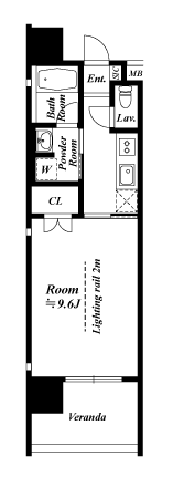 1Kの間取図